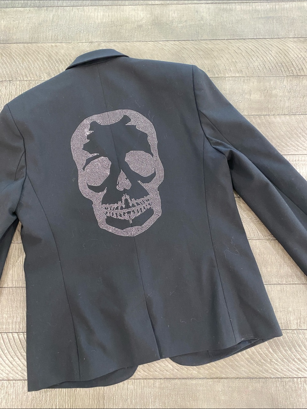 Zadig & Voltaire Black Blazer with Rhinestone Skull